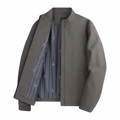 Jaket Kasual Mock Neck